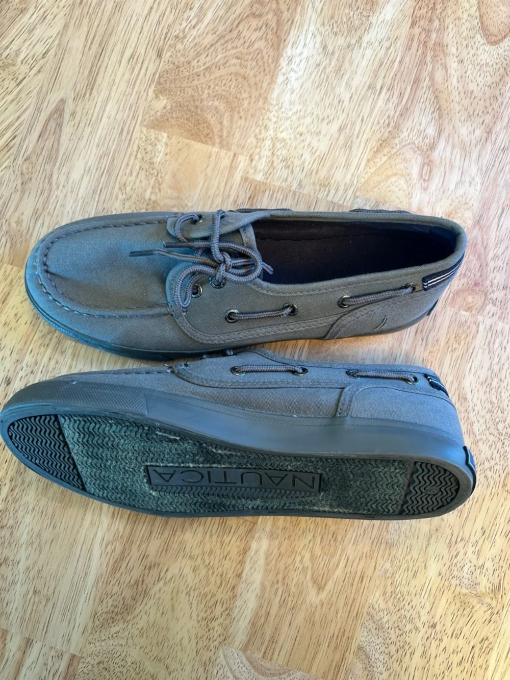 Nautica Spinnaker Youth Gray Boat Shoes US size 5 or EU 37 - Picture 12 of 14